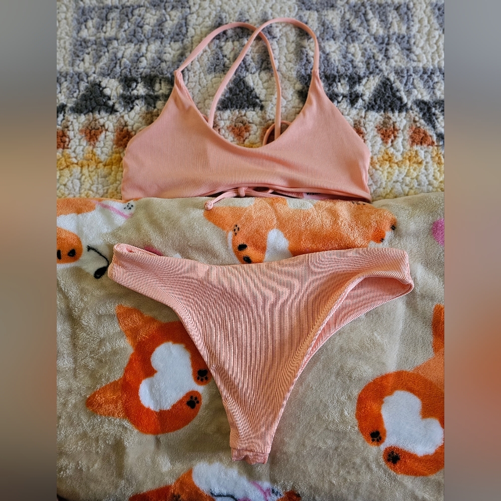 Shein Swimsuit - orange and cute!